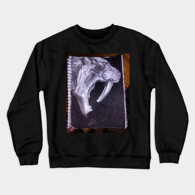 Sabertooth Crewneck Sweatshirt by Saquanarts